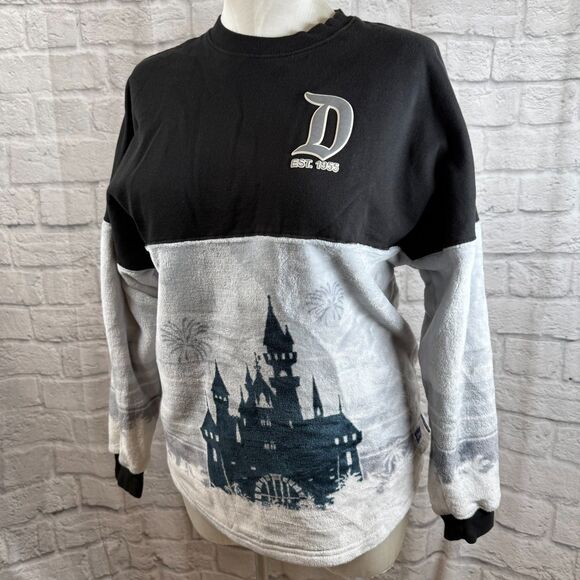 Disneyland Cinderella's Castle Adult Large Spirit Jersey Polar Fleece Pullover - Picture 2 of 9